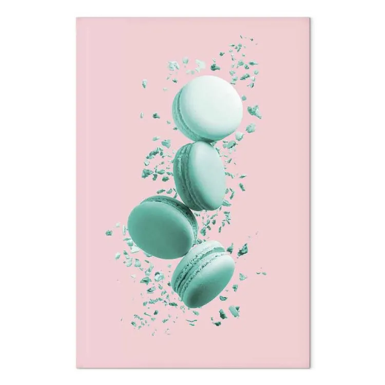 Flying Sweets (1-part) vertical - food on a pastel background