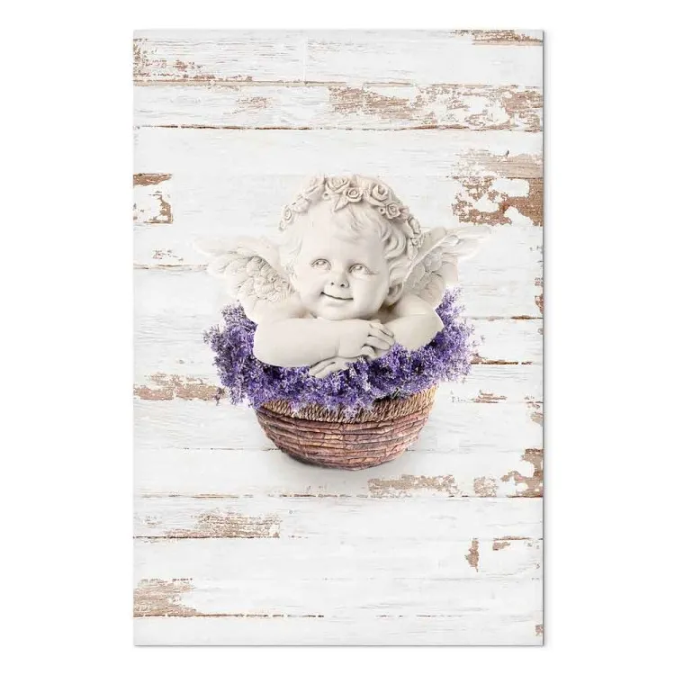 Lavender Dream (1-part) vertical - angel in vintage motif