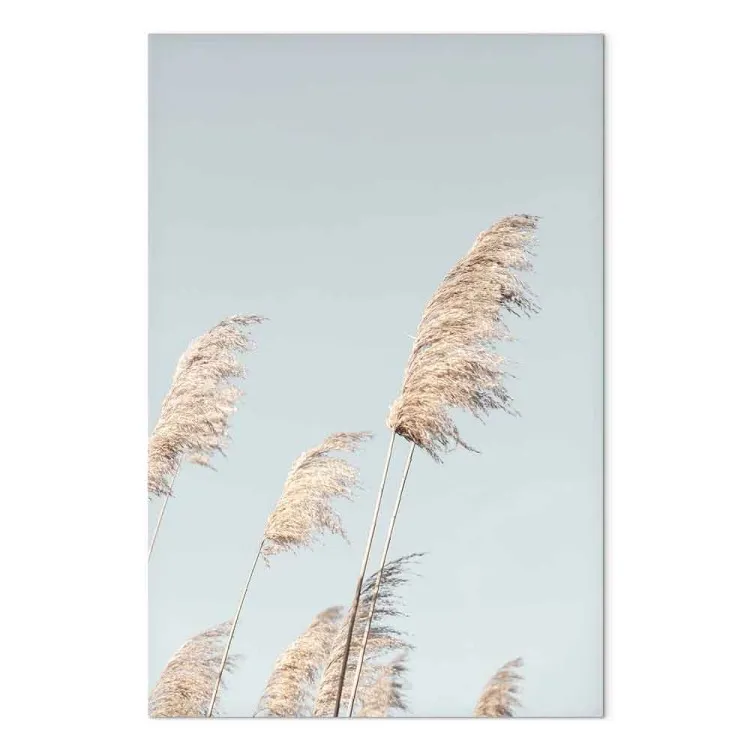 Feathered Ephemera (1-part) vertical - meadow landscape in boho style