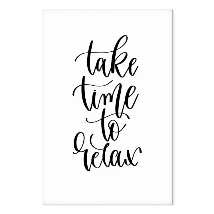 Take Time to Relax (1-part) vertical - black English inscriptions