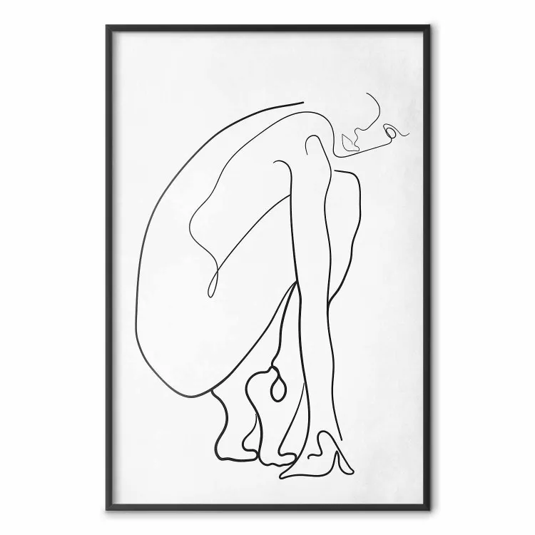 Perfect Line - line art of a female silhouette on a contrasting background