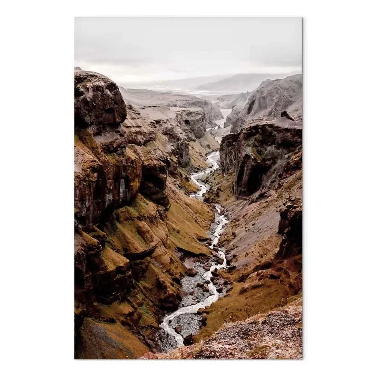 River of Time (1-piece) Vertical - river and mountain canyon landscape