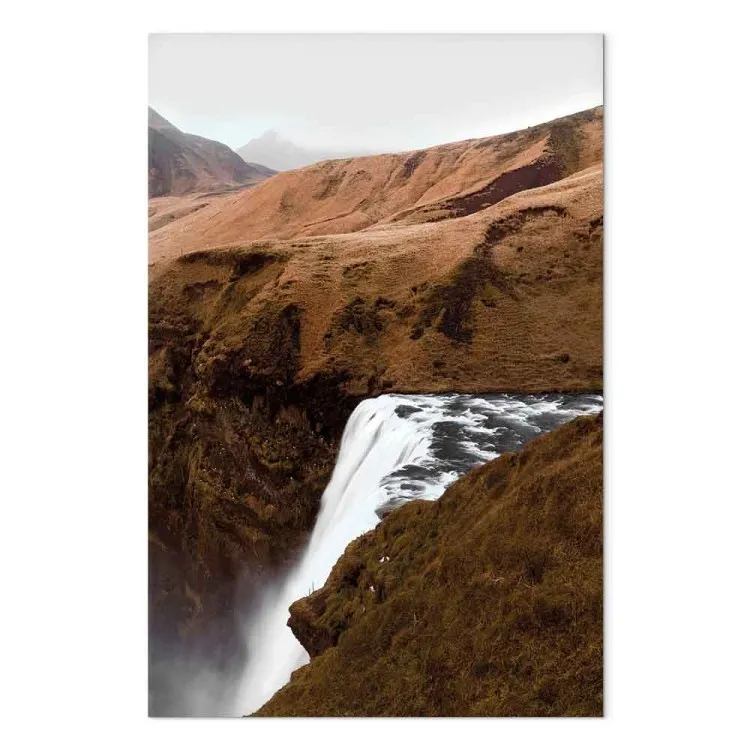 Rusty Hills (1-piece) Vertical - waterfall amidst mountain landscape