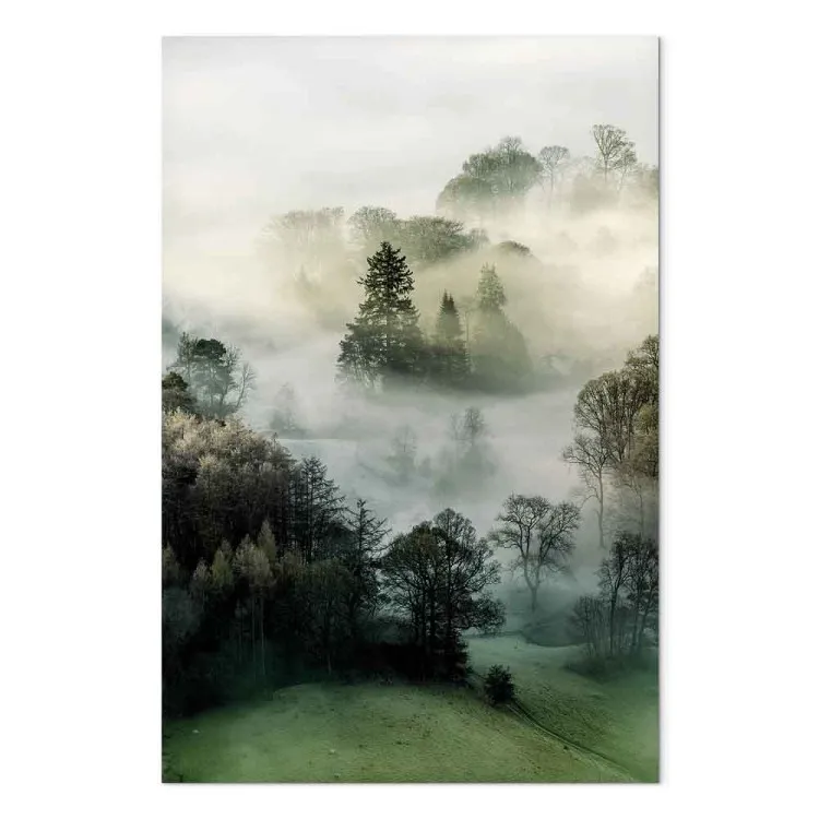 Morning Chill (1-piece) Vertical - landscape of misty forest scenery