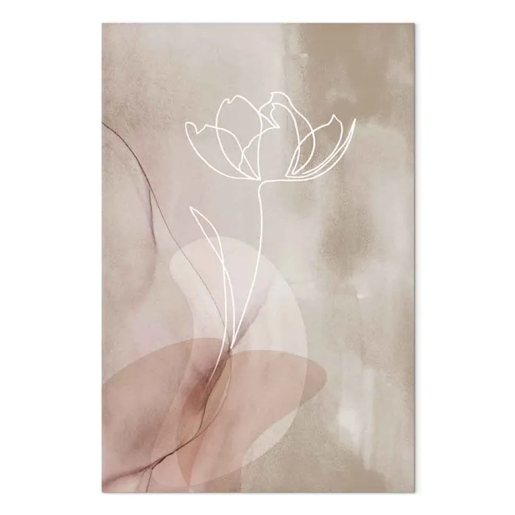 Expanded Trace (1-piece) Vertical - floral motif line art