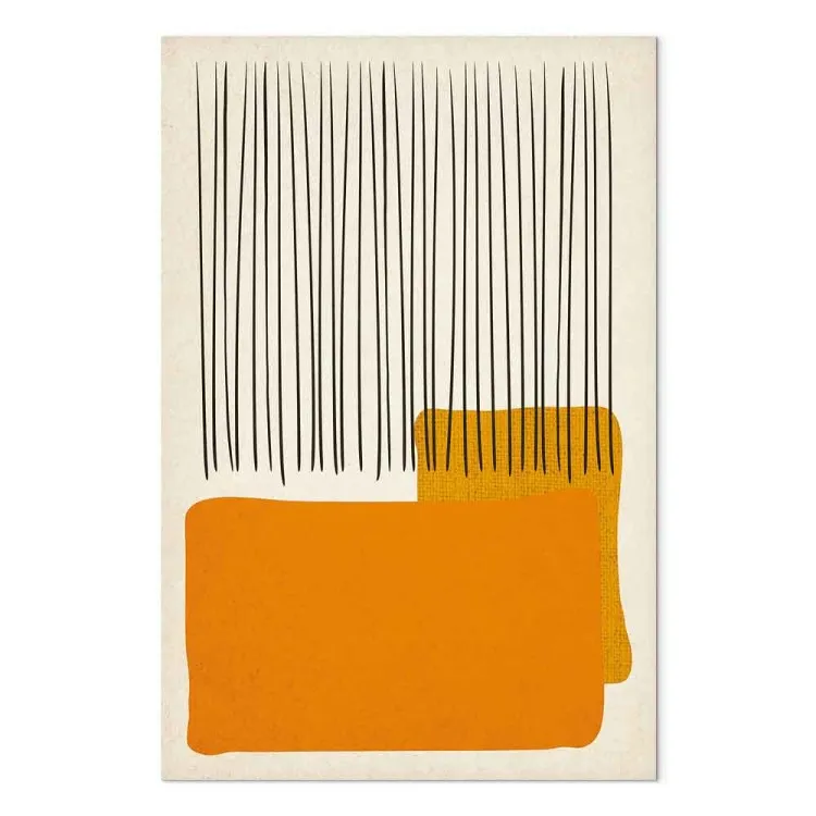 Abstract stripes - japandi style artwork with geometric patterns