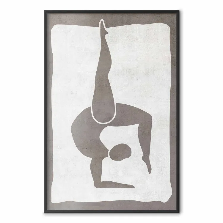 Gymnast - contorted silhouette of a woman in an abstract motif