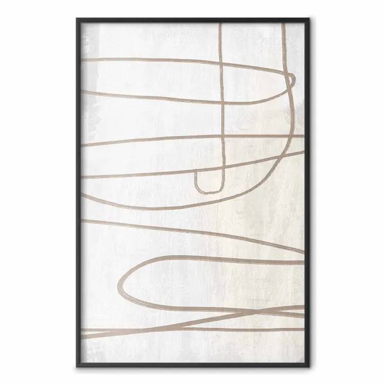Brush Stroke - pattern of brown and swirling lines in abstract style