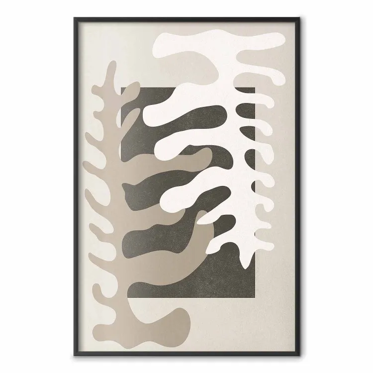 Dancing Flowers - plant patterns on a light background in abstract style