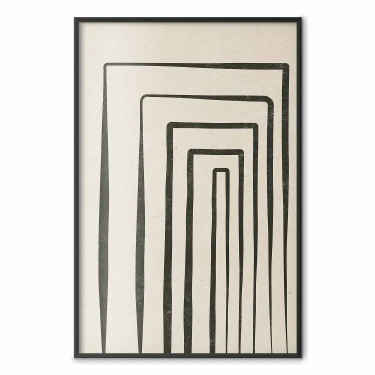 High Colonnade - black lines creating patterns in abstract motif