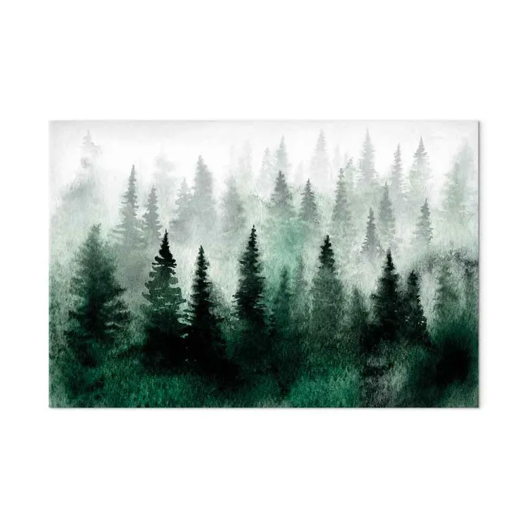 Misty Scandinavian Forest (1-piece) Wide - landscape of trees in fog