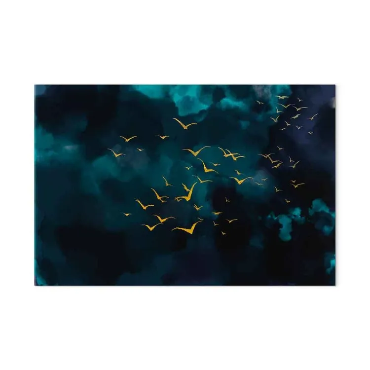 Sky Before the Storm (1-piece) Wide - landscape with golden birds