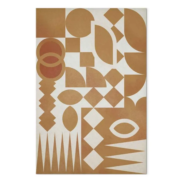 Abstract order - irregular geometric shapes in beige