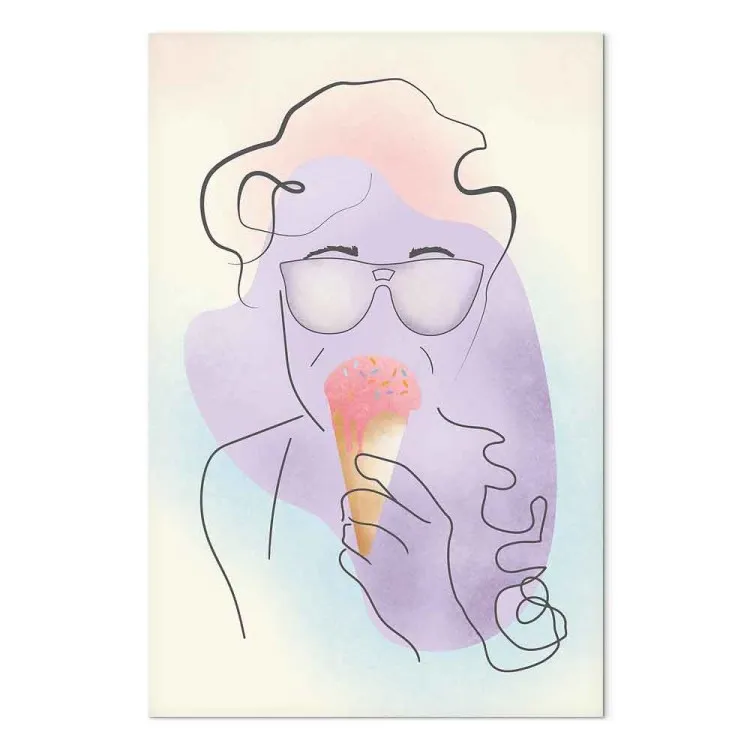 Ice cream with sprinkle - abstraction with blue background