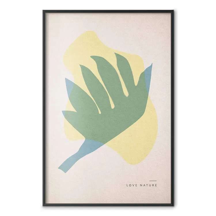 Love Nature - abstract geometric figures in pastel colors