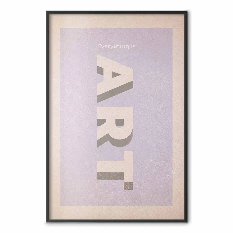 Everything is Art - English text on a pastel-colored background