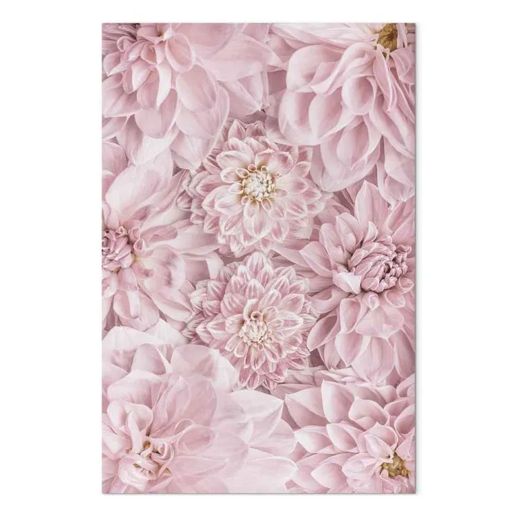 Flower headdress - a bouquet of fresh, pink plants