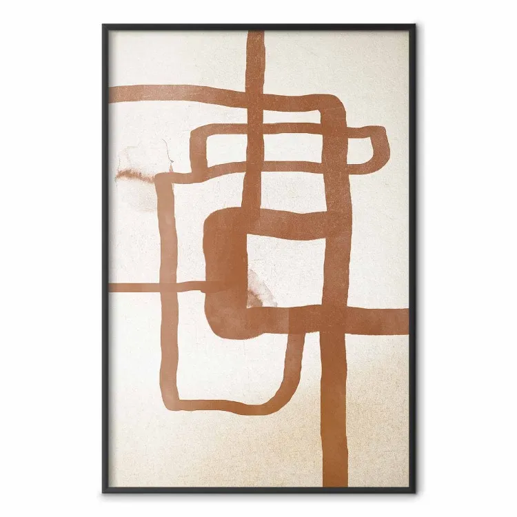 Road to the East - artistic brown pattern in an abstract motif