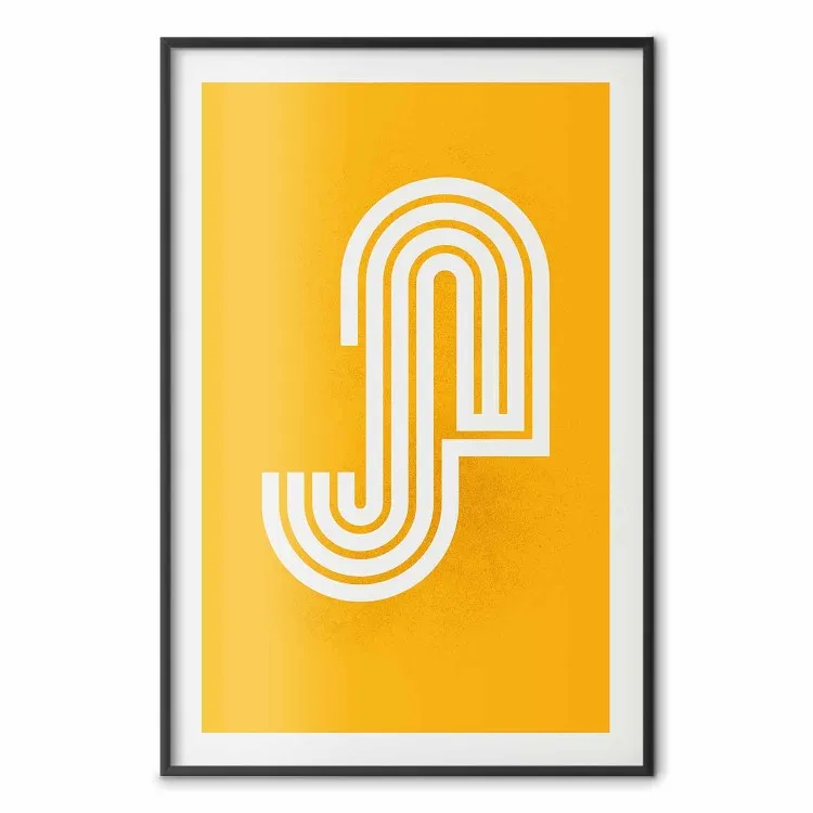 Rainbow Meanders - abstract white striped pattern on a light yellow background