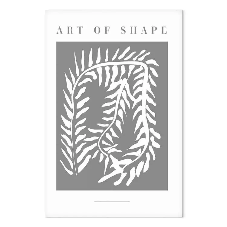Snake plant - abstraction with a botanical motif on a gray background