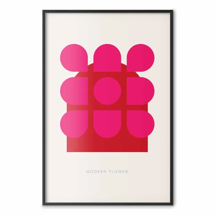 Contemporary Flower - English texts and abstract red figure