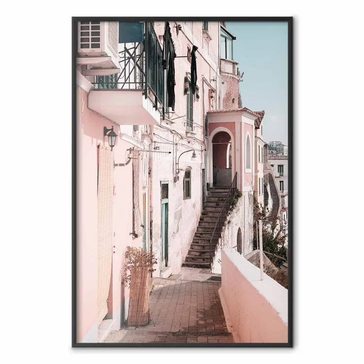 House in Amalfi - warm composition with pink Italian architecture
