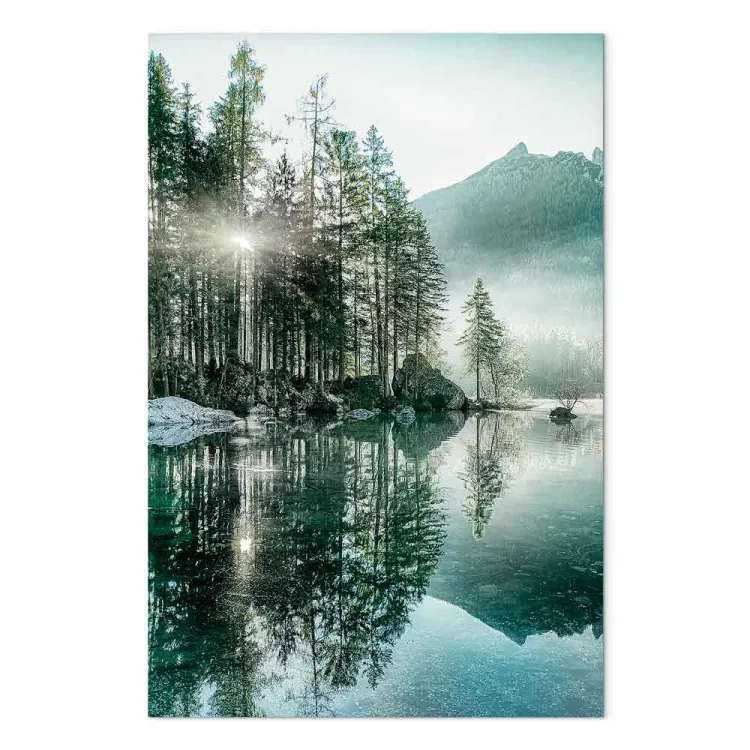Morning by the Lake (1-piece) Vertical - mountain landscape scene