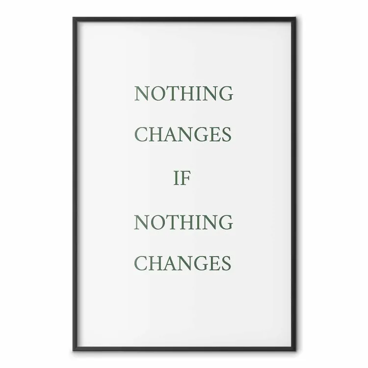 Changes - composition with green English text on a white background