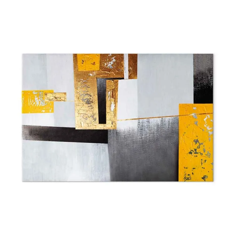 Golden Place (1-piece) Wide - modern abstraction with figures