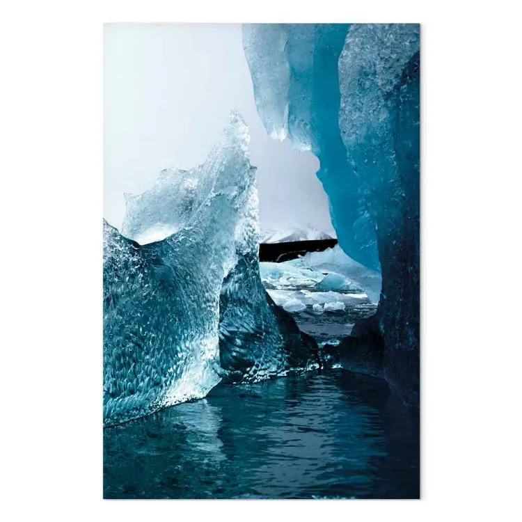Icy Abstraction (1-piece) Vertical - winter landscape with water