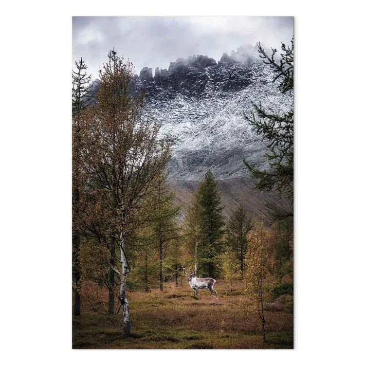 Autumn Guest (1-piece) Vertical - forest landscape overlooking mountains
