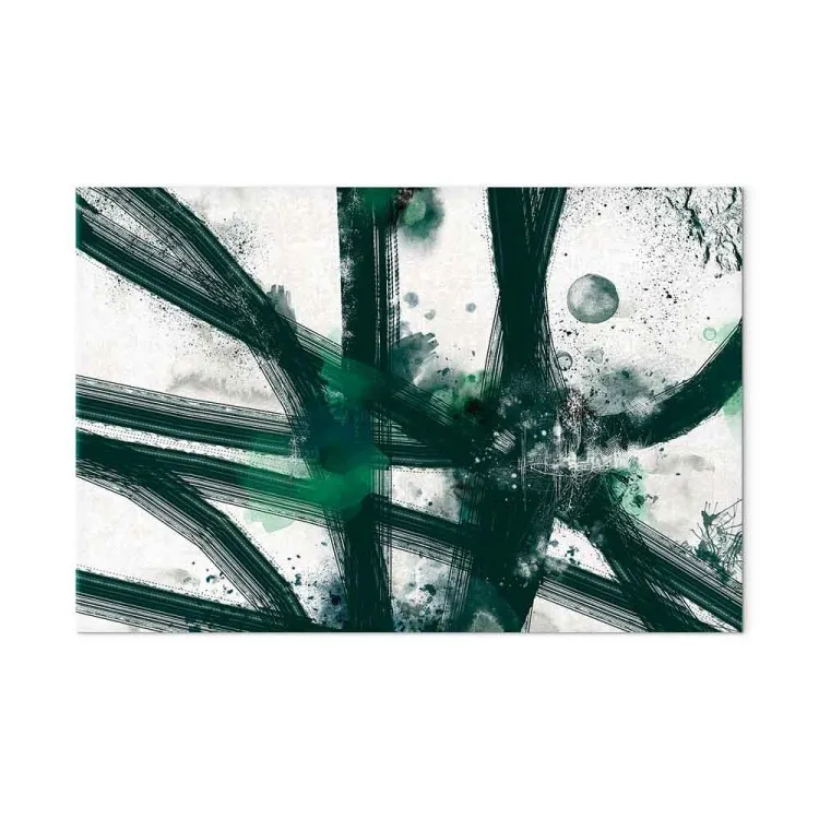 Expressive Nature (1-piece) Wide - green plant abstraction