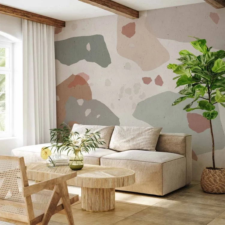 Natural terazzi- background with delicate abstraction in gentle stories style