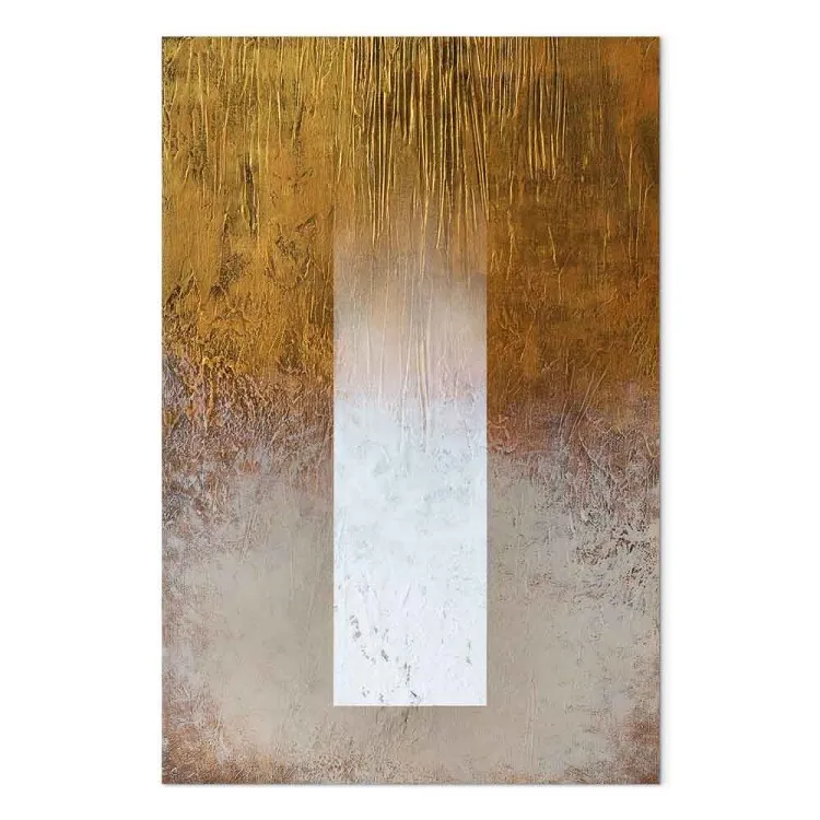 Spectrum Abstraction (1-piece) - fading white stripe and gold-gray background