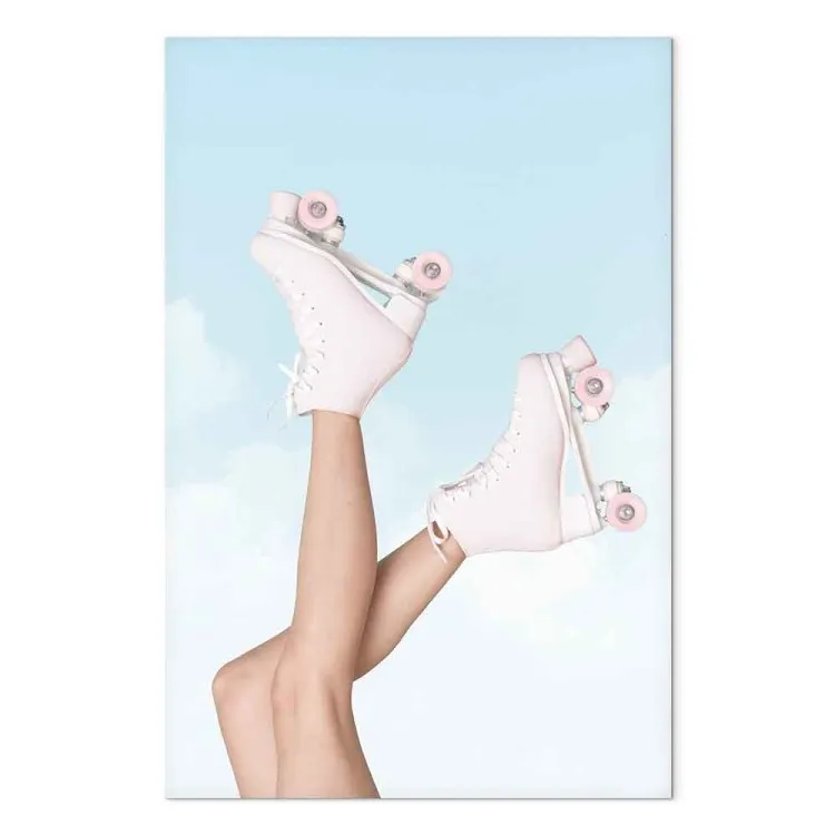 Roller Skates Against Blue Sky (1-piece) - woman's legs up in the air