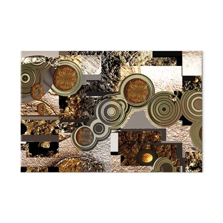 Abstraction in Ornaments (1-piece) - golden motifs according to Klimt