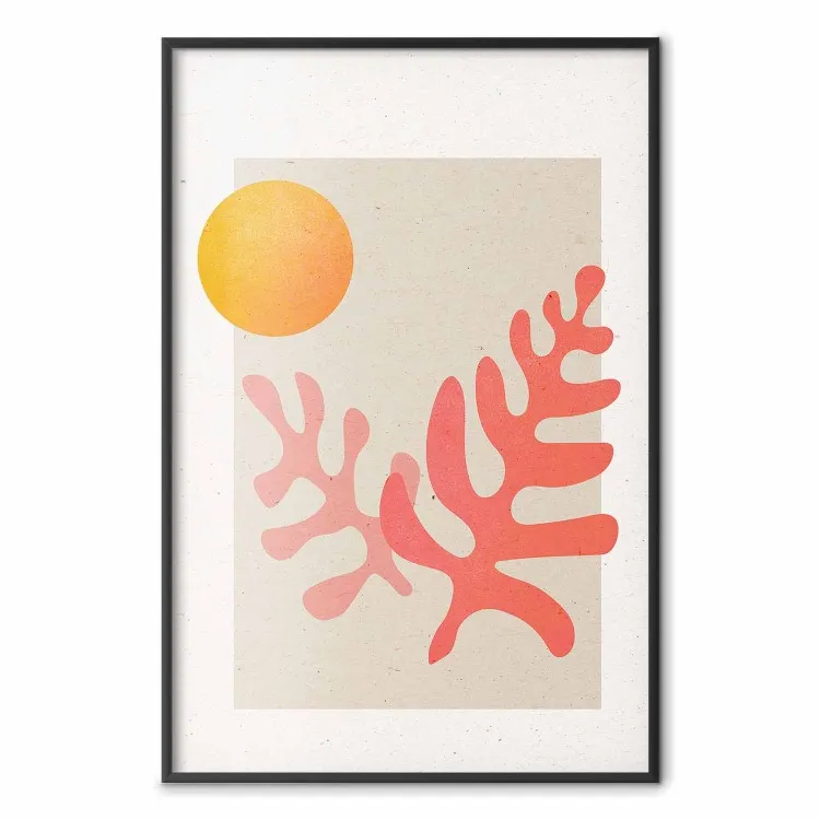 The Sun at Zenith - Orange Ball Placed Over Fluffy Shapes