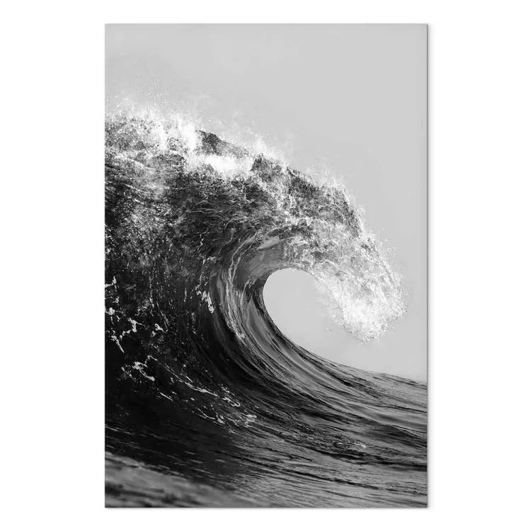 Sea in Black and White (1-piece) - unique seascape with a wave