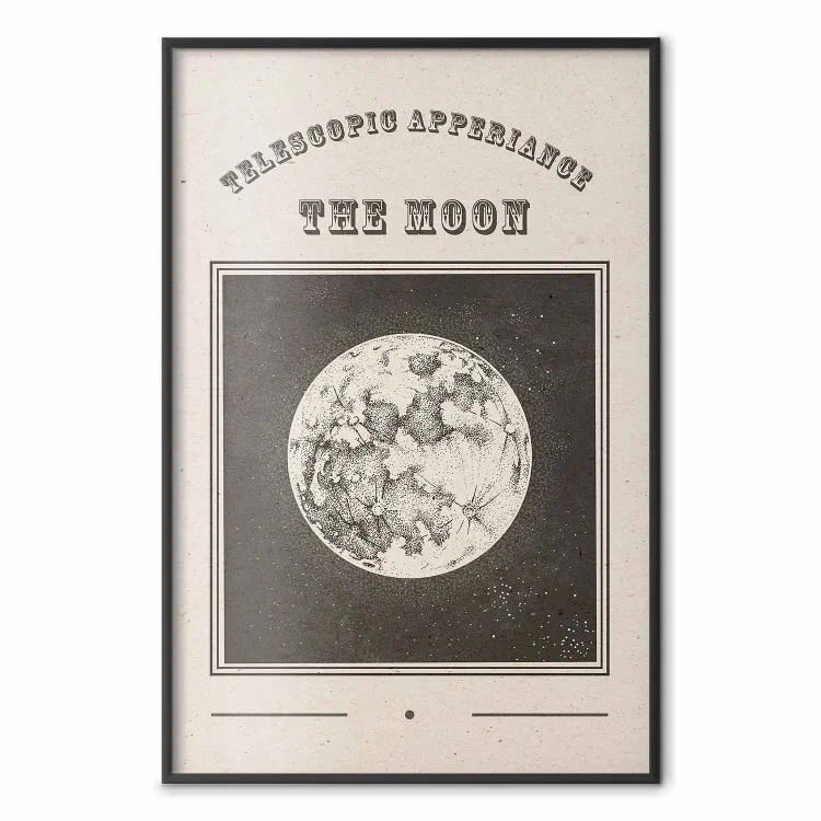 Moon View - Illustration Stylized as an Old Engraving From the Album