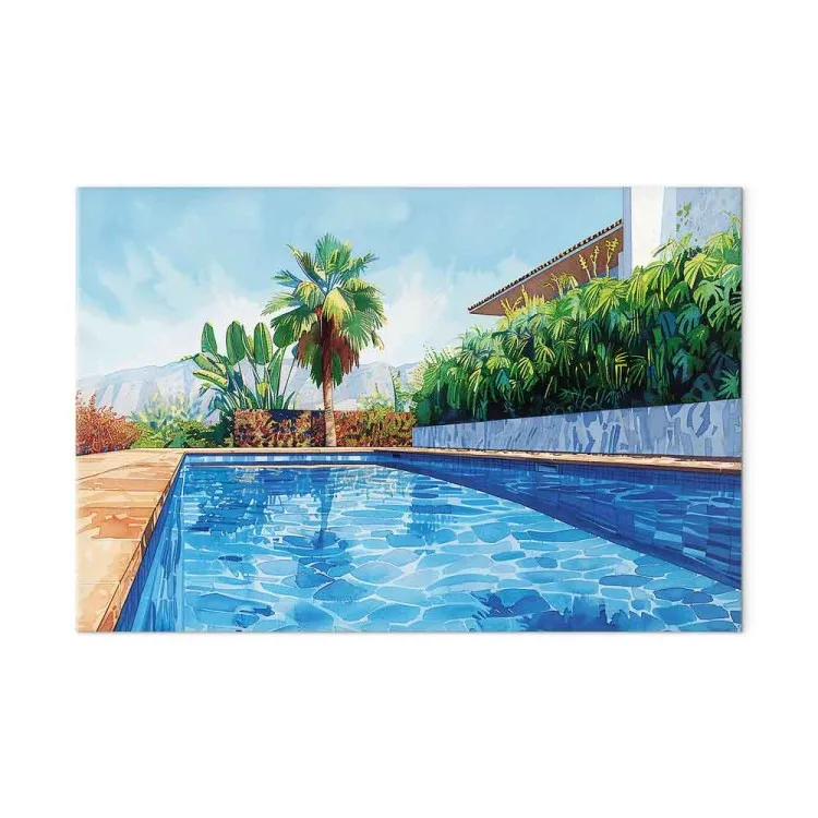 Exotic Haven - Tranquil Pool Surrounded by Lush Vegetation